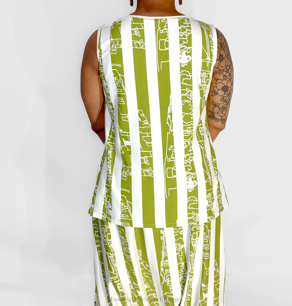 Luukaa Ondine Tank, Lime - Essential Elements Chicago