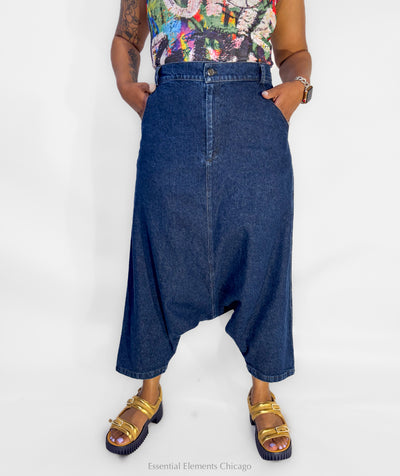 Luukaa Rowan Denim Harem Pants - Essential Elements Chicago