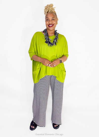 Luukaa Solene Top, Lime - Essential Elements Chicago