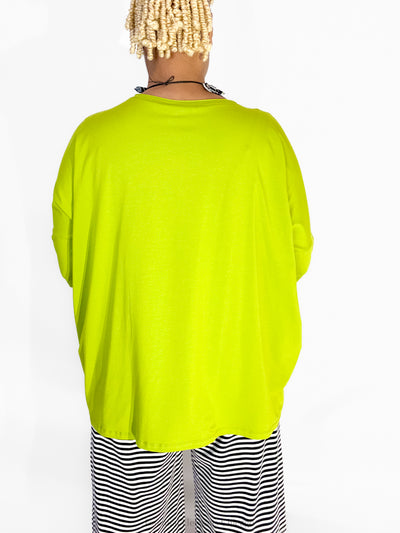 Luukaa Solene Top, Lime - Essential Elements Chicago