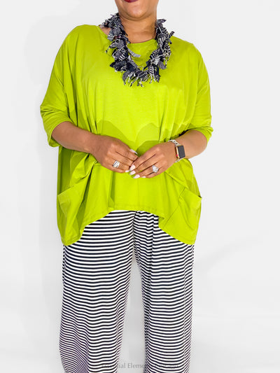 Luukaa Solene Top, Lime - Essential Elements Chicago