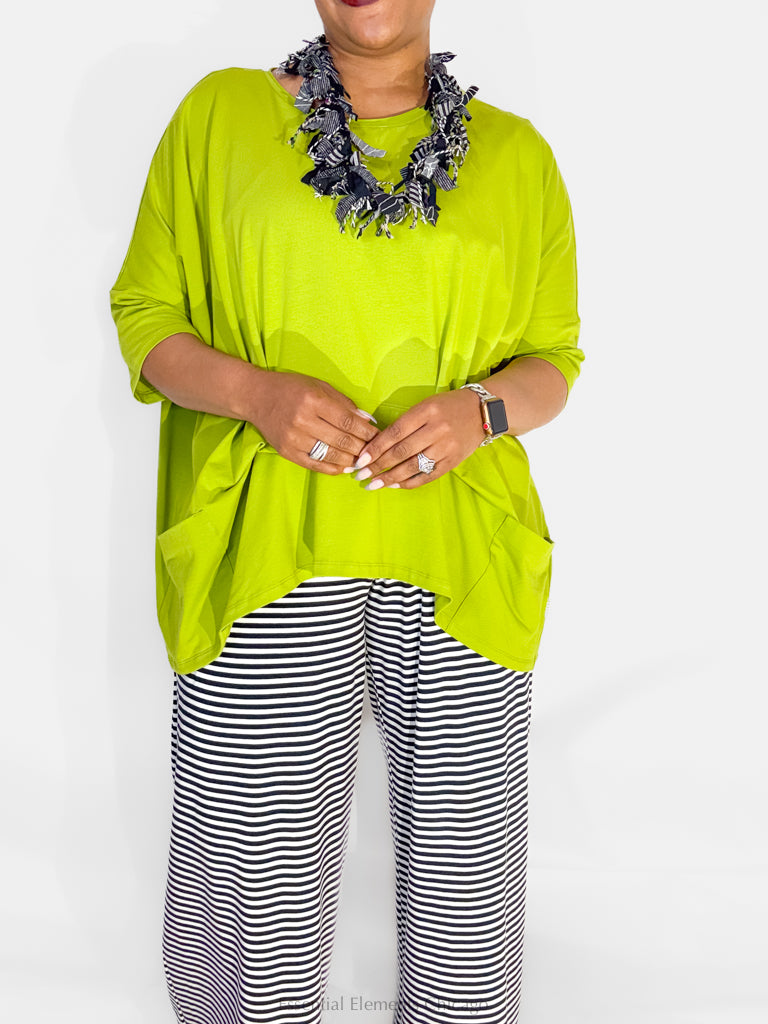Luukaa Solene Top, Lime - Essential Elements Chicago