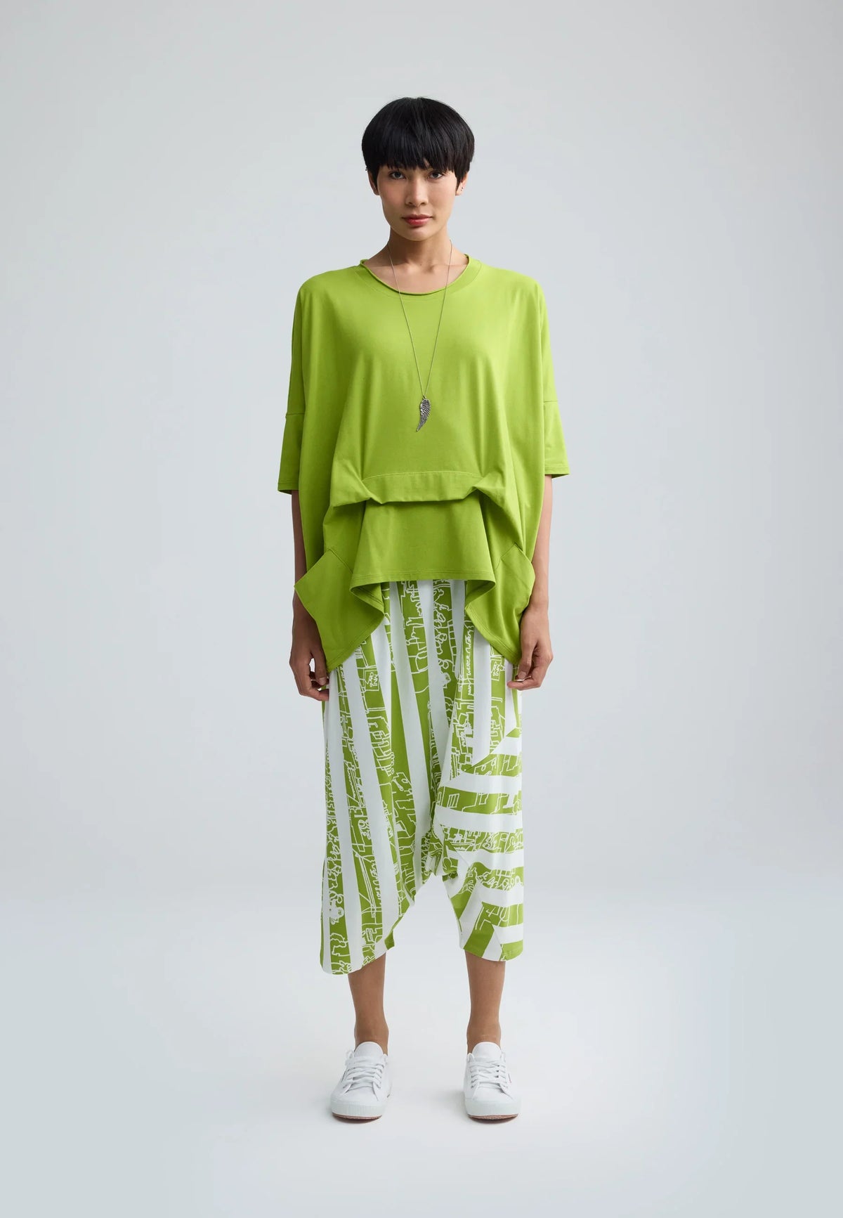 Luukaa Solene Top, Lime - Essential Elements Chicago