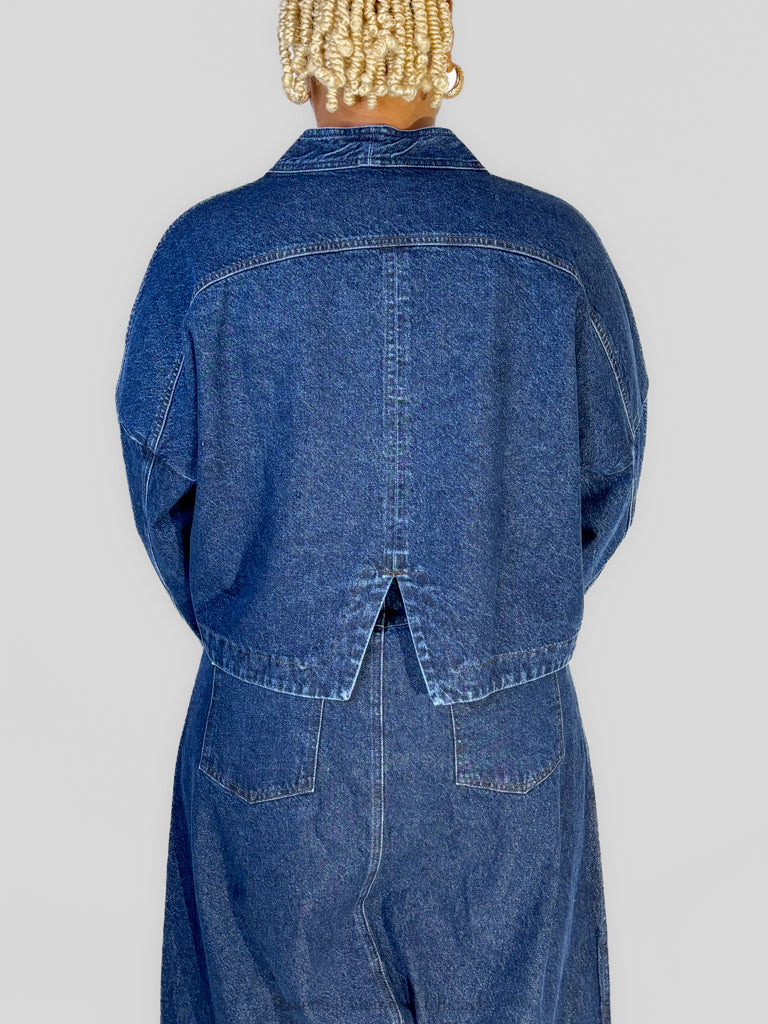 Luukaa Tatum Cropped Denim Jacket - Essential Elements Chicago
