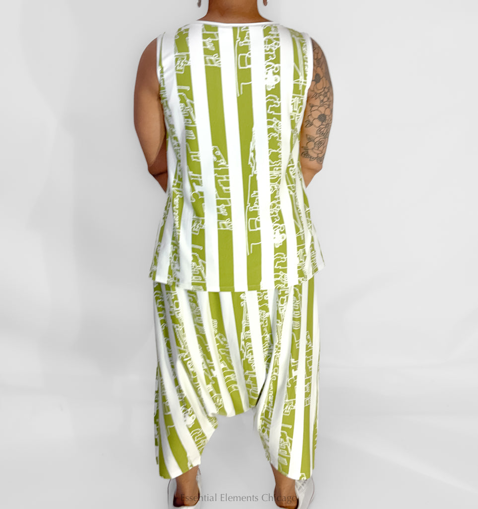 Luukaa Thessaly Harem Pants, Lime - Essential Elements Chicago