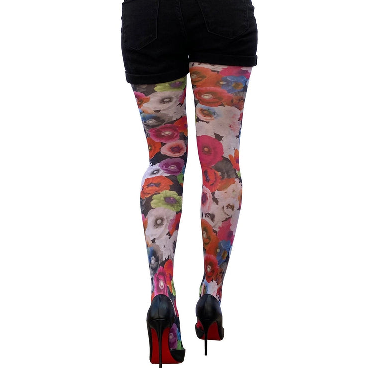 Malka Chic Poppy Floral Tights - Essential Elements Chicago
