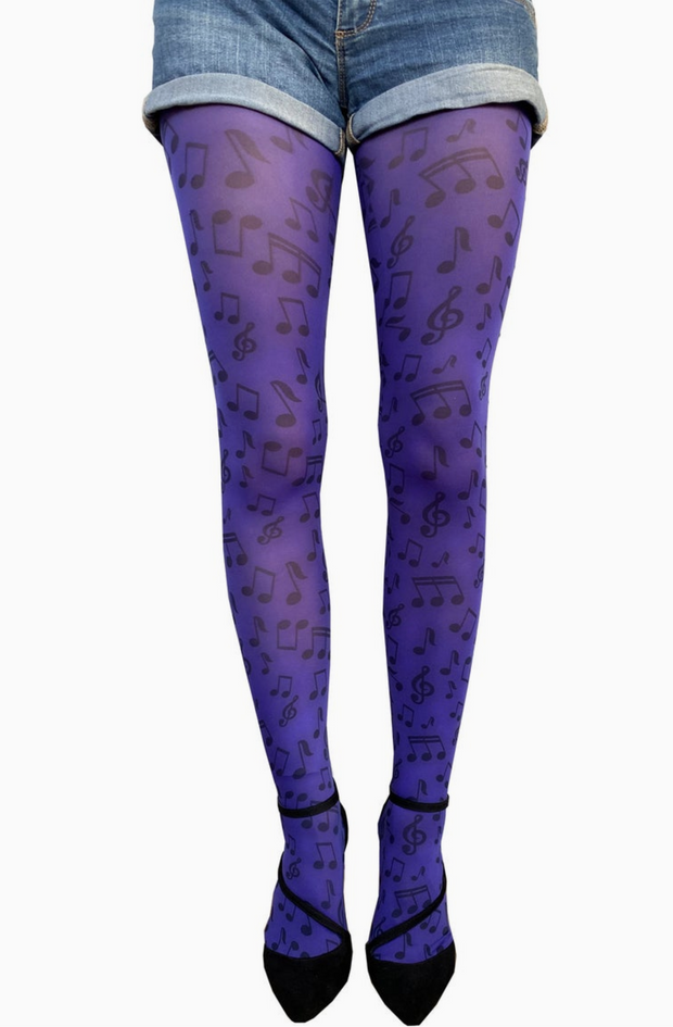 Malka Chic Purple Music Tights - Essential Elements Chicago