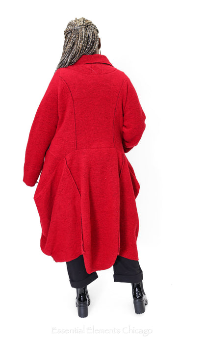 Mara Gibbucci Coat, Red - Essential Elements Chicago