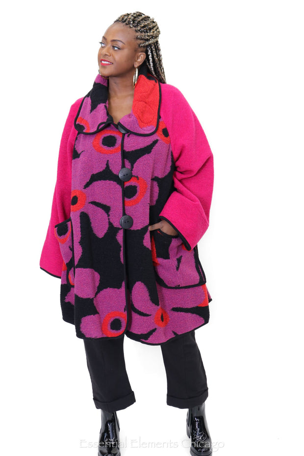 Mara Gibbucci Knee Length Flower Coat - Essential Elements Chicago