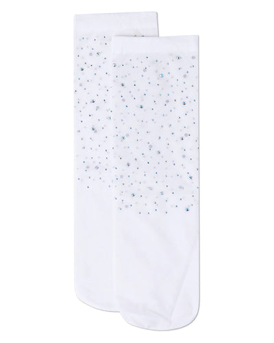 MeMoi All Over Rhinestone Sheer Crew Sock - Essential Elements Chicago