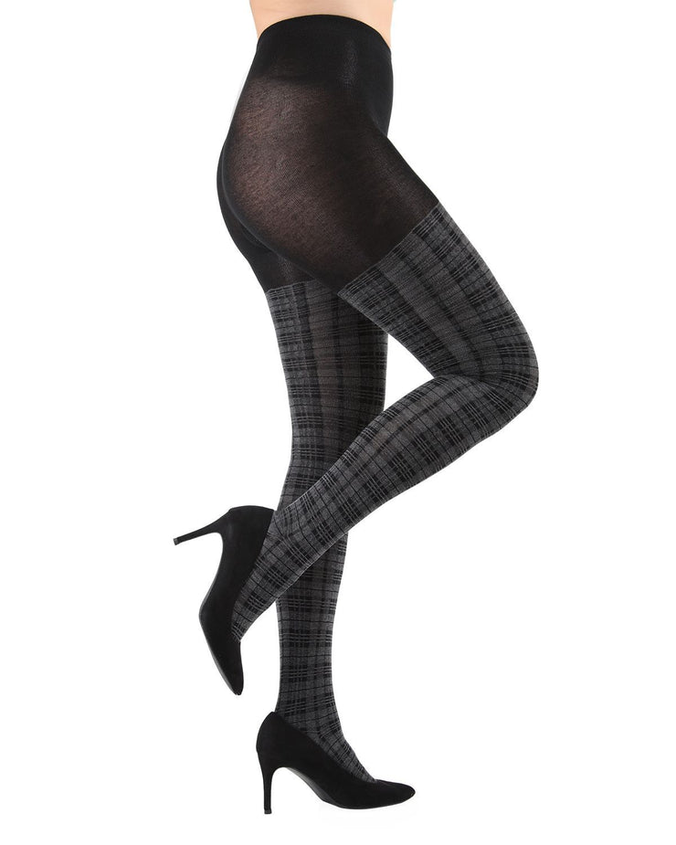 MeMoi Faded Plaid Sweater Tights - Essential Elements Chicago