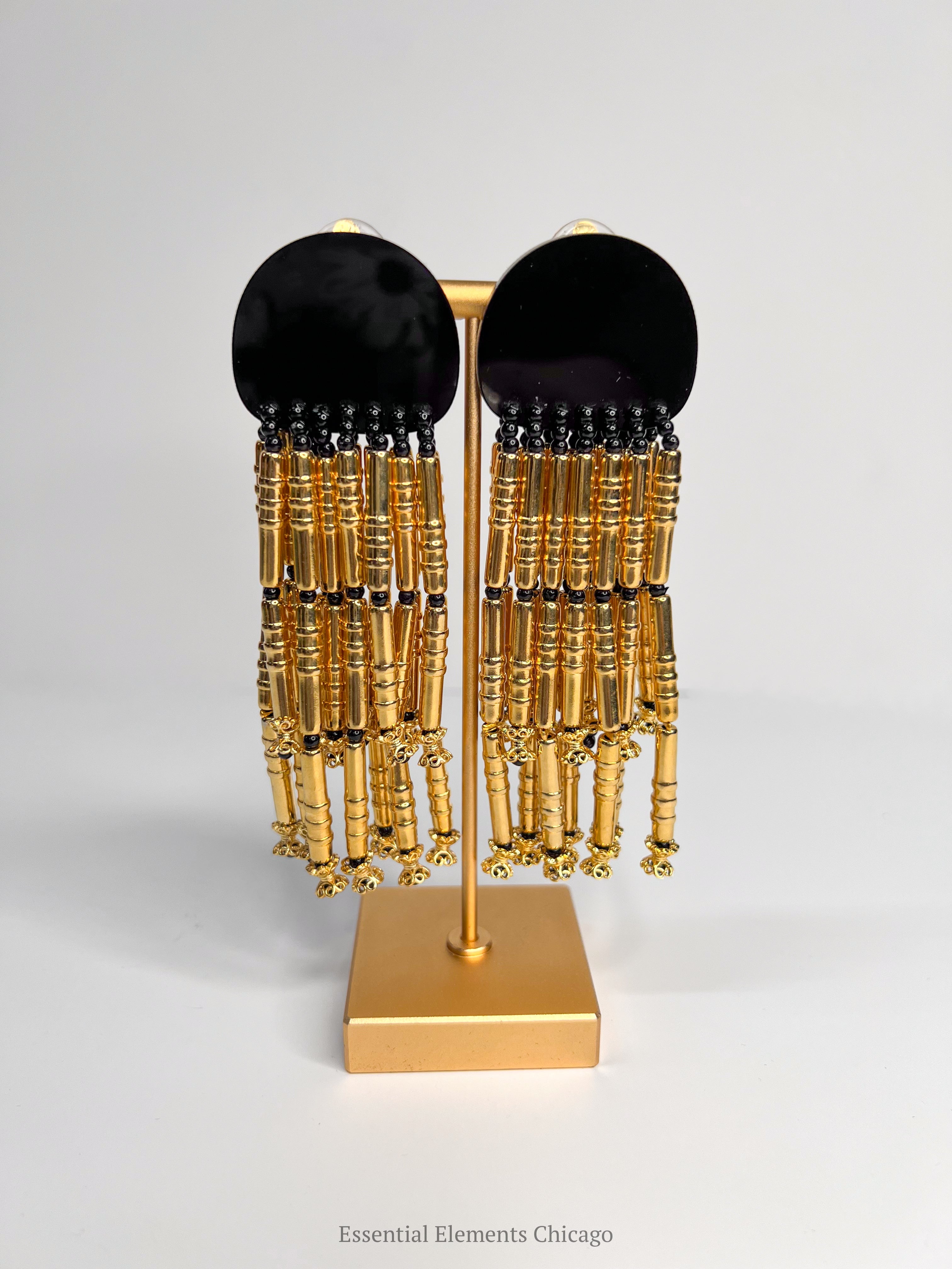 Michaela Malin Gold Cascade Earrings - Essential Elements Chicago