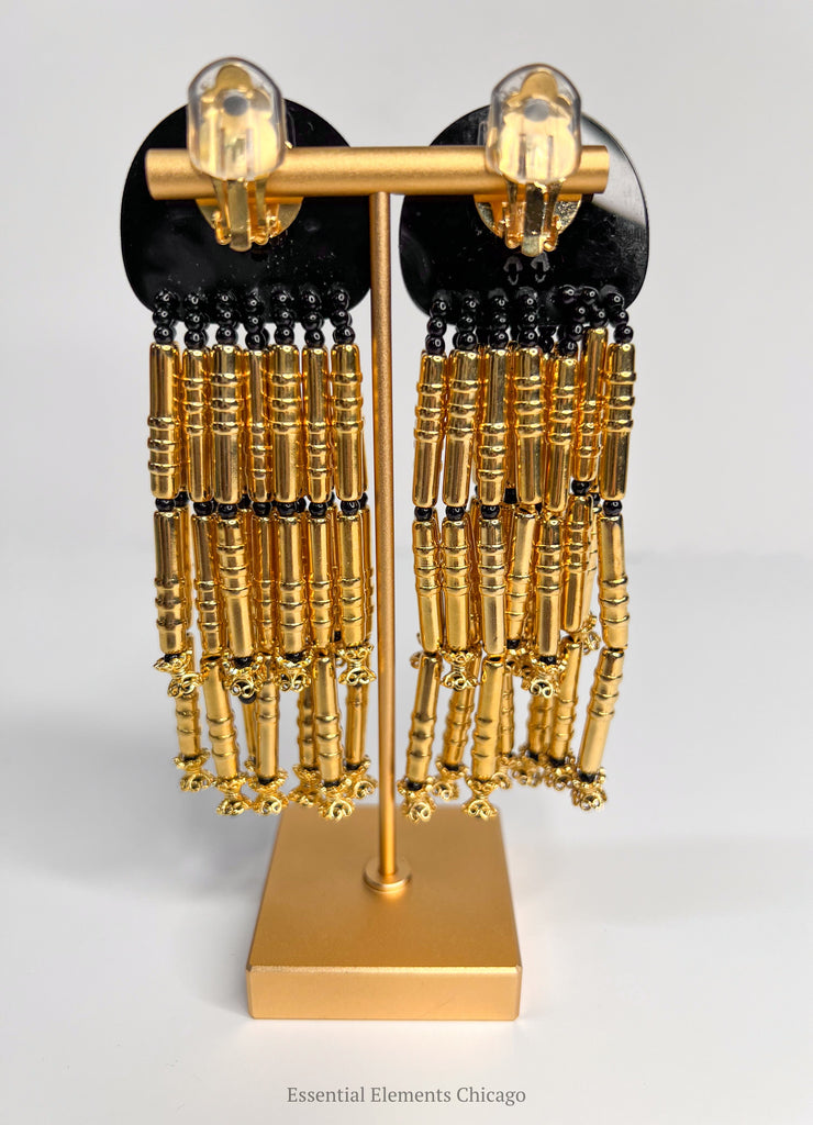 Michaela Malin Gold Cascade Earrings - Essential Elements Chicago
