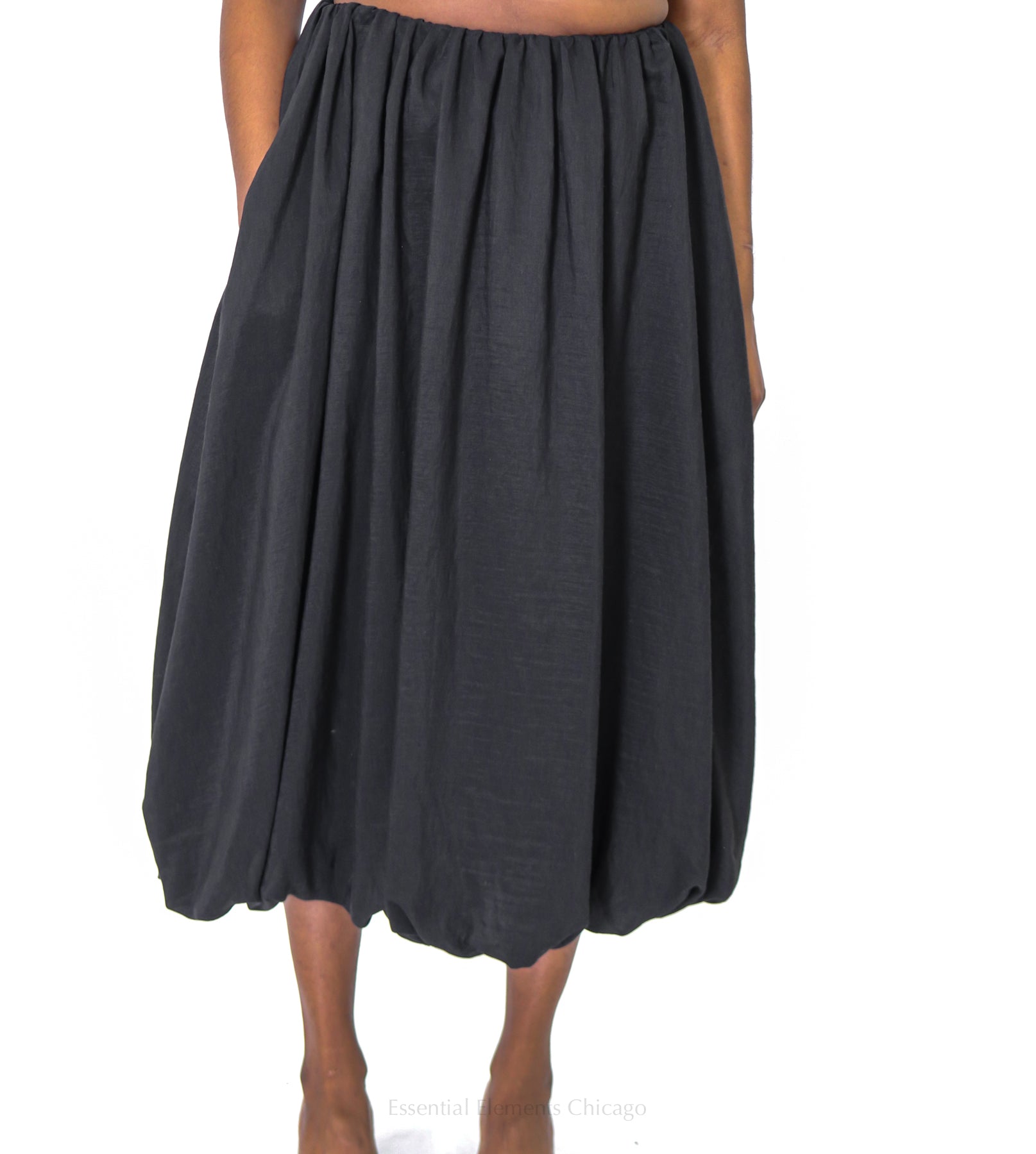 Midi Bubble Hem Skirt - Essential Elements Chicago