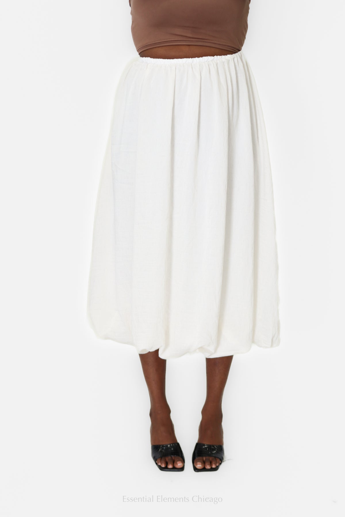 Midi Bubble Hem Skirt - Essential Elements Chicago