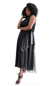 MiiN Leather and Tulle Dress - Essential Elements Chicago