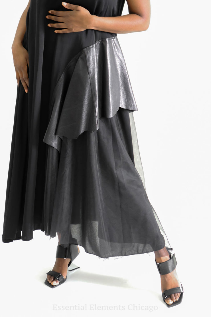 MiiN Leather and Tulle Dress - Essential Elements Chicago