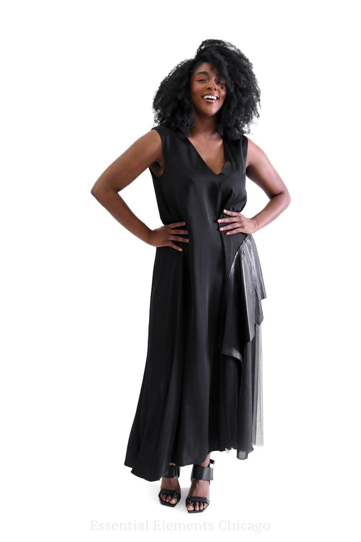 MiiN Leather and Tulle Dress - Essential Elements Chicago