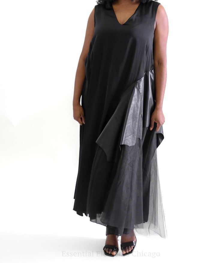 MiiN Leather and Tulle Dress - Essential Elements Chicago