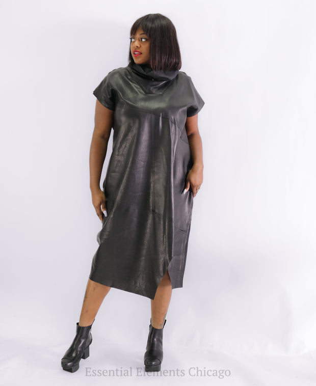 MiiN Leather Cowl Dress - Essential Elements Chicago