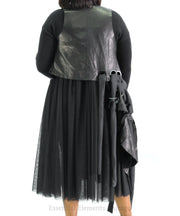MiiN Leather Puffer Tie Vest - Essential Elements Chicago