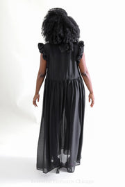 MiiN Ruffle Dress, Black - Essential Elements Chicago