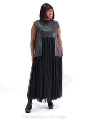 MiiN Tulle Leather Dress - Essential Elements Chicago