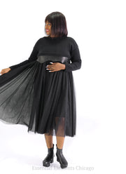 MiiN Tulle Sweater Dress - Essential Elements Chicago