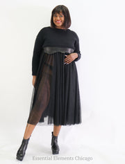 MiiN Tulle Sweater Dress - Essential Elements Chicago