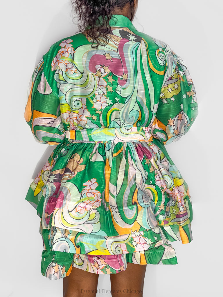 Mini Layers Dress, Green