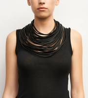 Monies Multi-Strand Leather Necklace - Essential Elements Chicago