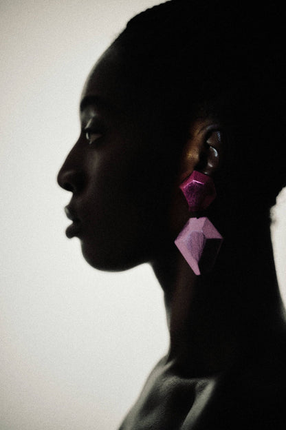 Monies Nebu Earrings, Pink - Essential Elements Chicago