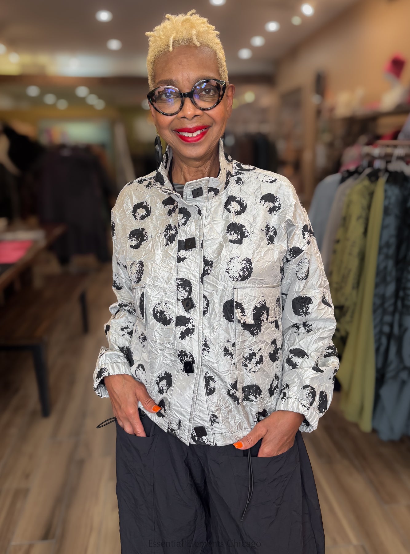 Moonlight Crinkle Dot Jacket