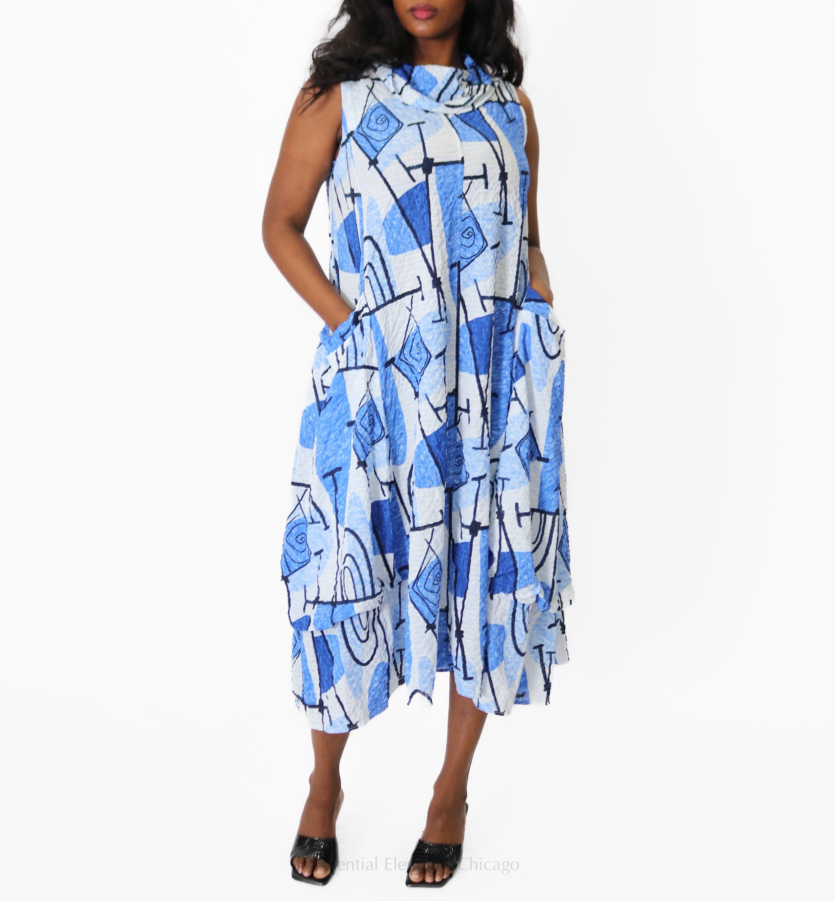 Moonlight Sleeveless Cowl Dress