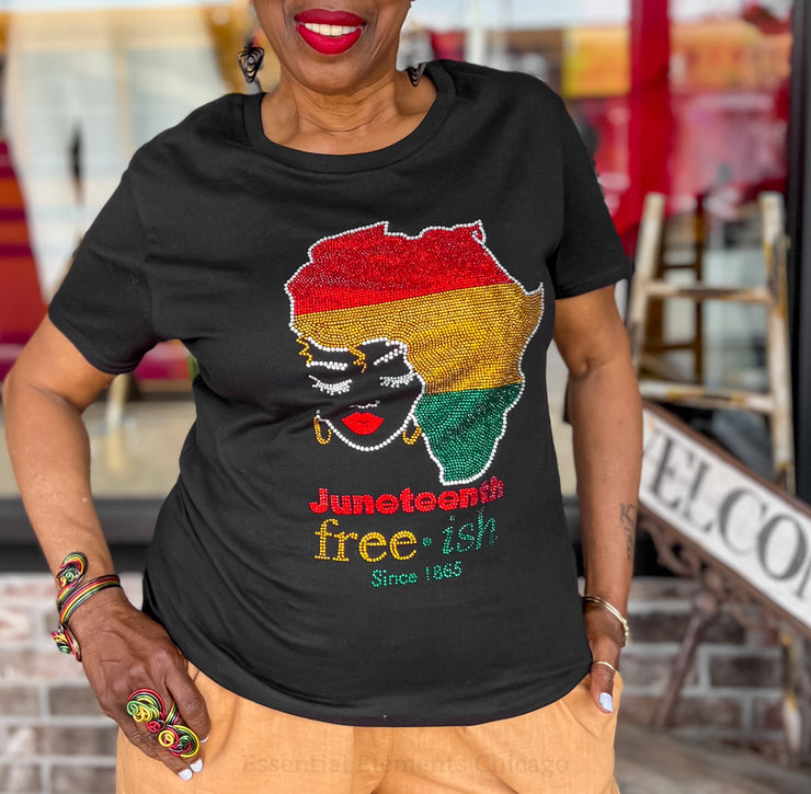 Motherland Juneteenth Bling Tee - Essential Elements Chicago