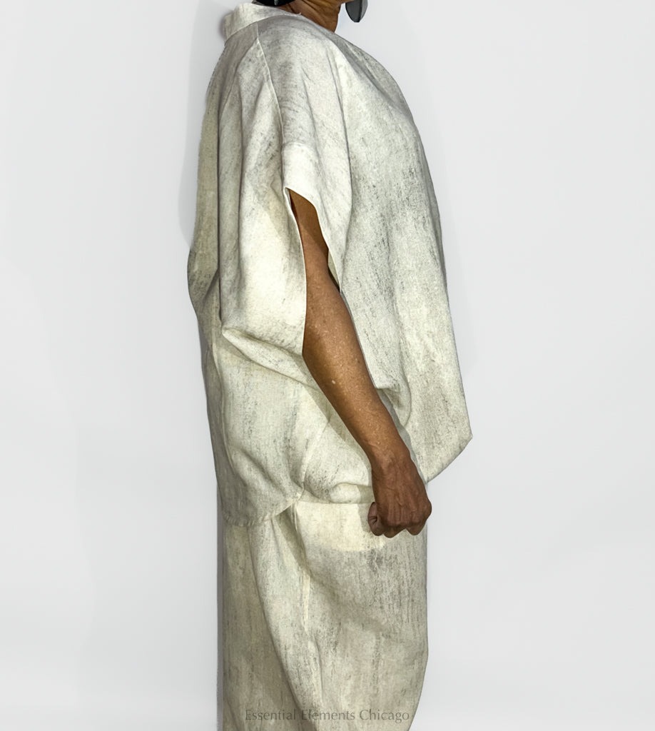 Moyuru Textured Top, Grey - Essential Elements Chicago