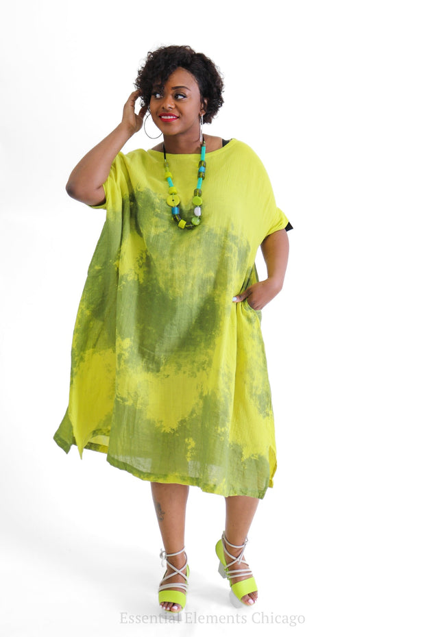 Moyuru Watercolor Dress Yellow Medium Clothing - Dress by Moyuru | Essential Elements Chicago