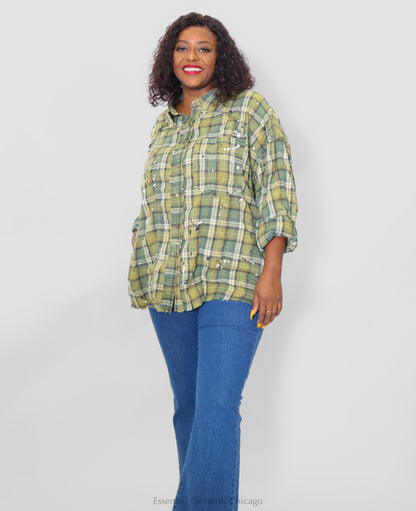 Mr. Bo Plaid Shirt - Green