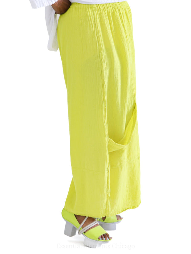 Oh My Gauze Lee Pant, Lime - Essential Elements Chicago