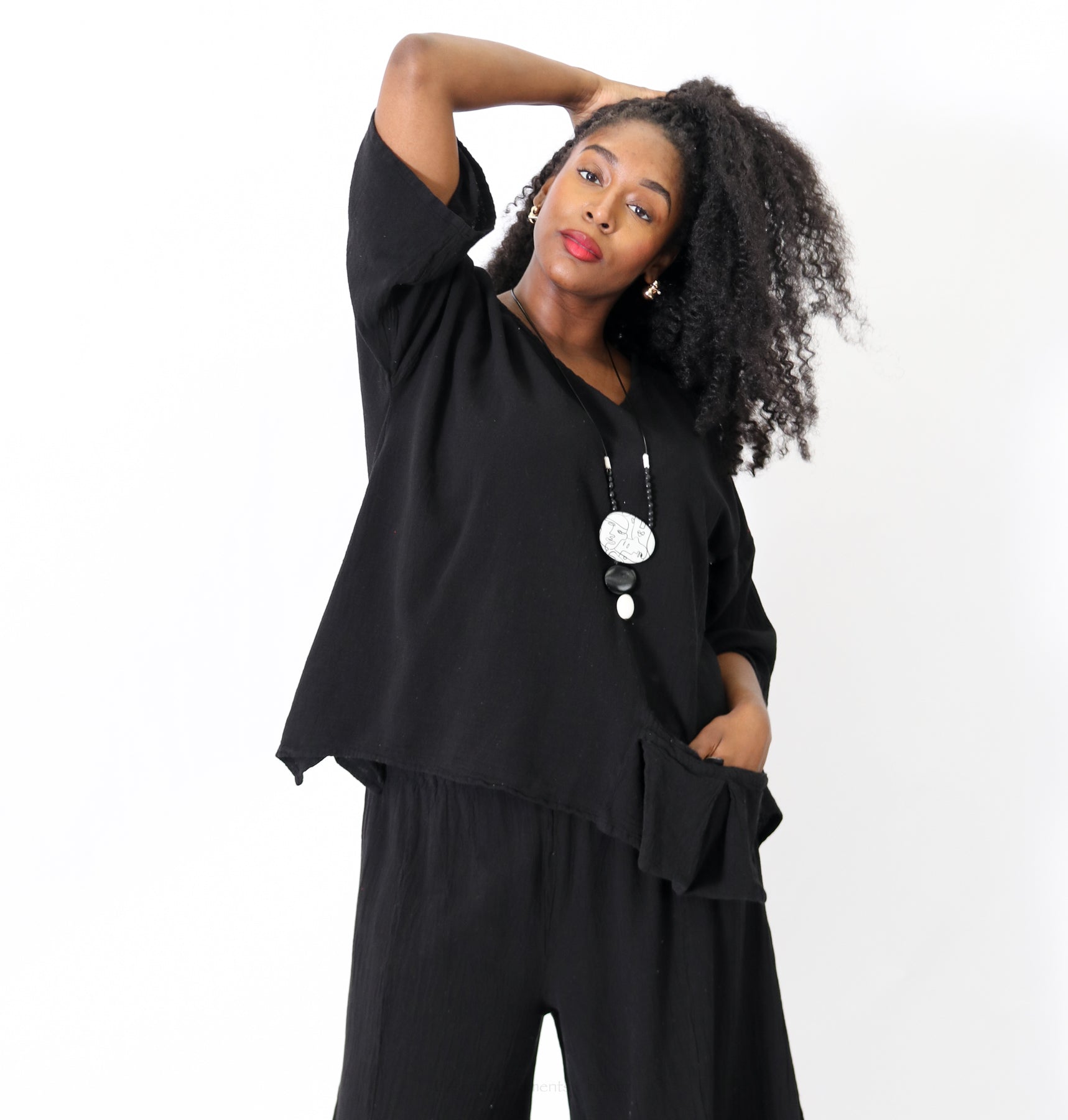 Oh My Gauze Pocket Top - Essential Elements Chicago