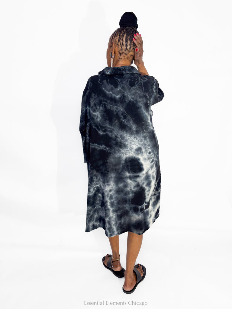 Oh My Gauze Shelly Dress, Marble Black - Essential Elements Chicago