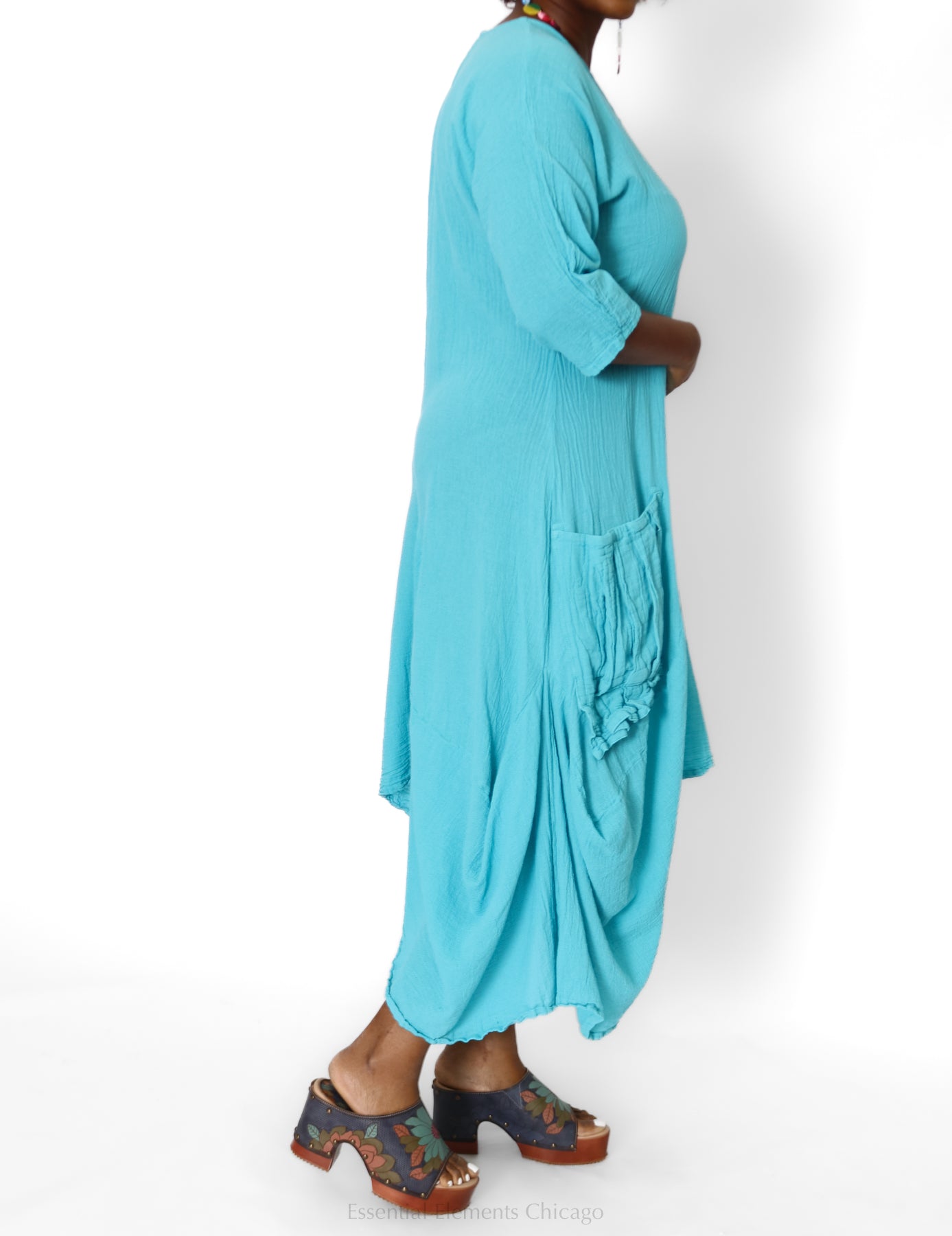 Oh My Gauze Shepherd Dress, Glacier - Essential Elements Chicago