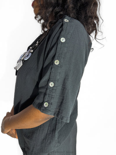 Om My Gauze Saint Top - Essential Elements Chicago
