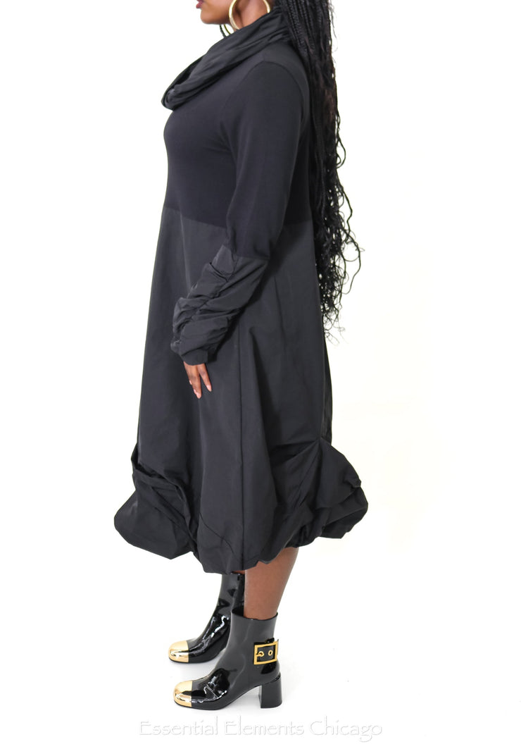 Ozai N Ku Gathered Dress & Cowl - Essential Elements Chicago