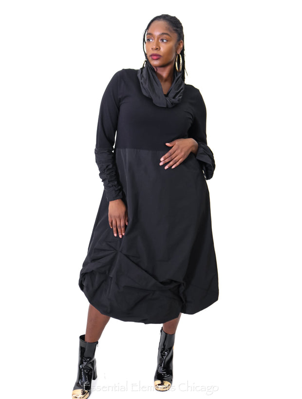 Ozai N Ku Gathered Dress & Cowl - Essential Elements Chicago