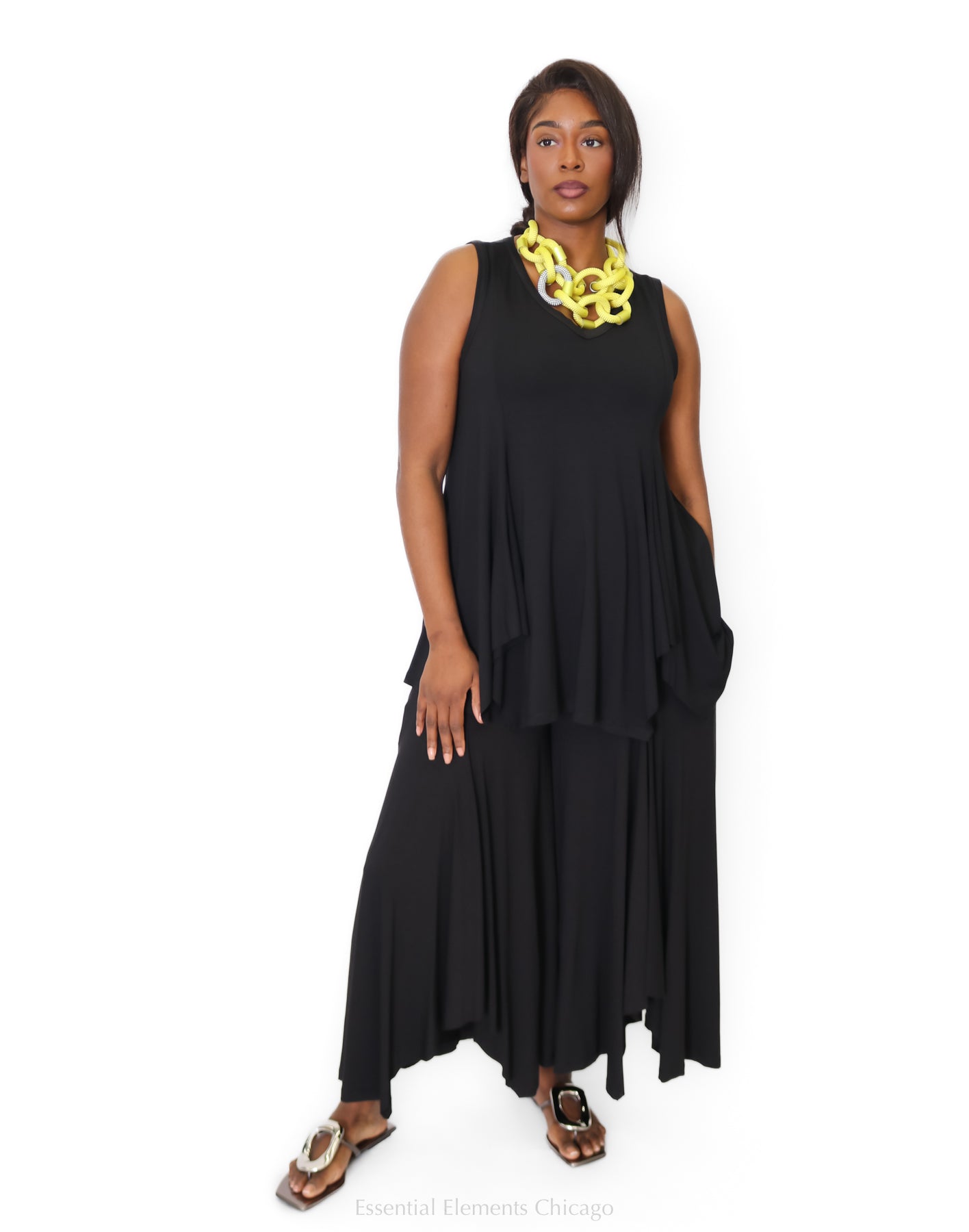 Ozai N Ku Sleeveless Asymmetrical Top - Essential Elements Chicago