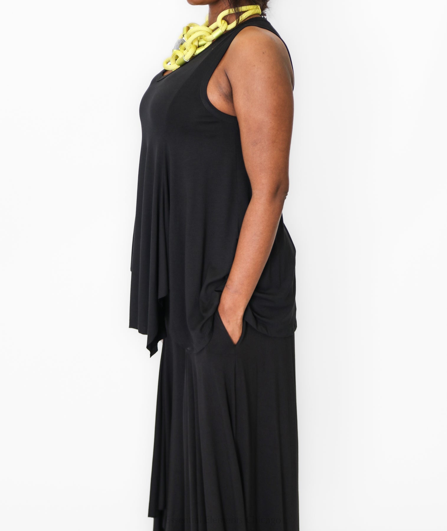 Ozai N Ku Sleeveless Asymmetrical Top - Essential Elements Chicago