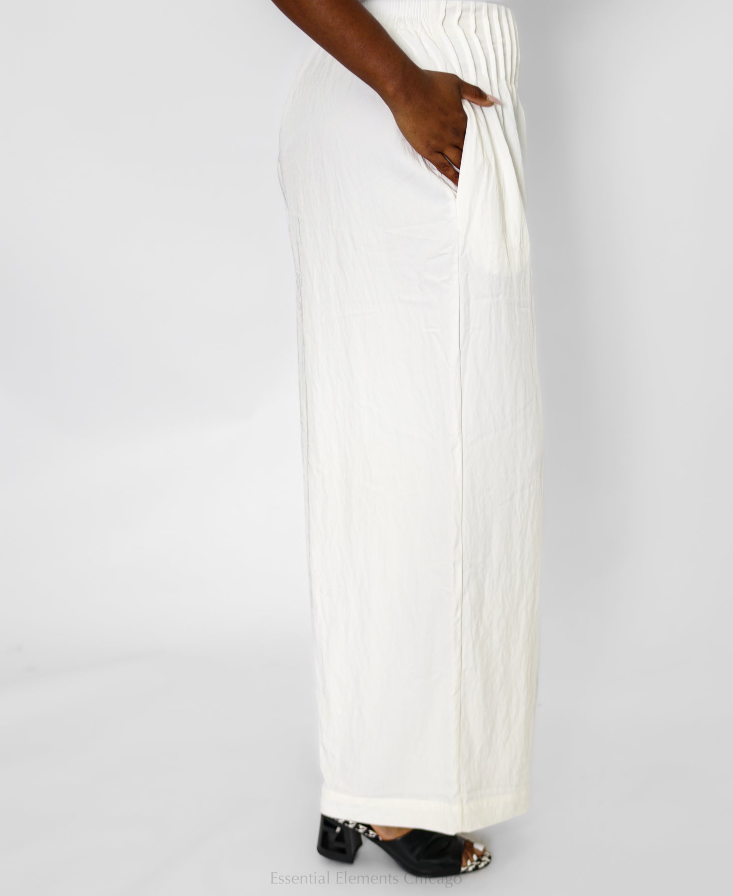 Pleated Wide Leg Pants - Essential Elements Chicago