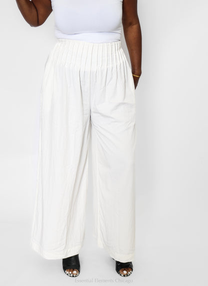 Pleated Wide Leg Pants - Essential Elements Chicago