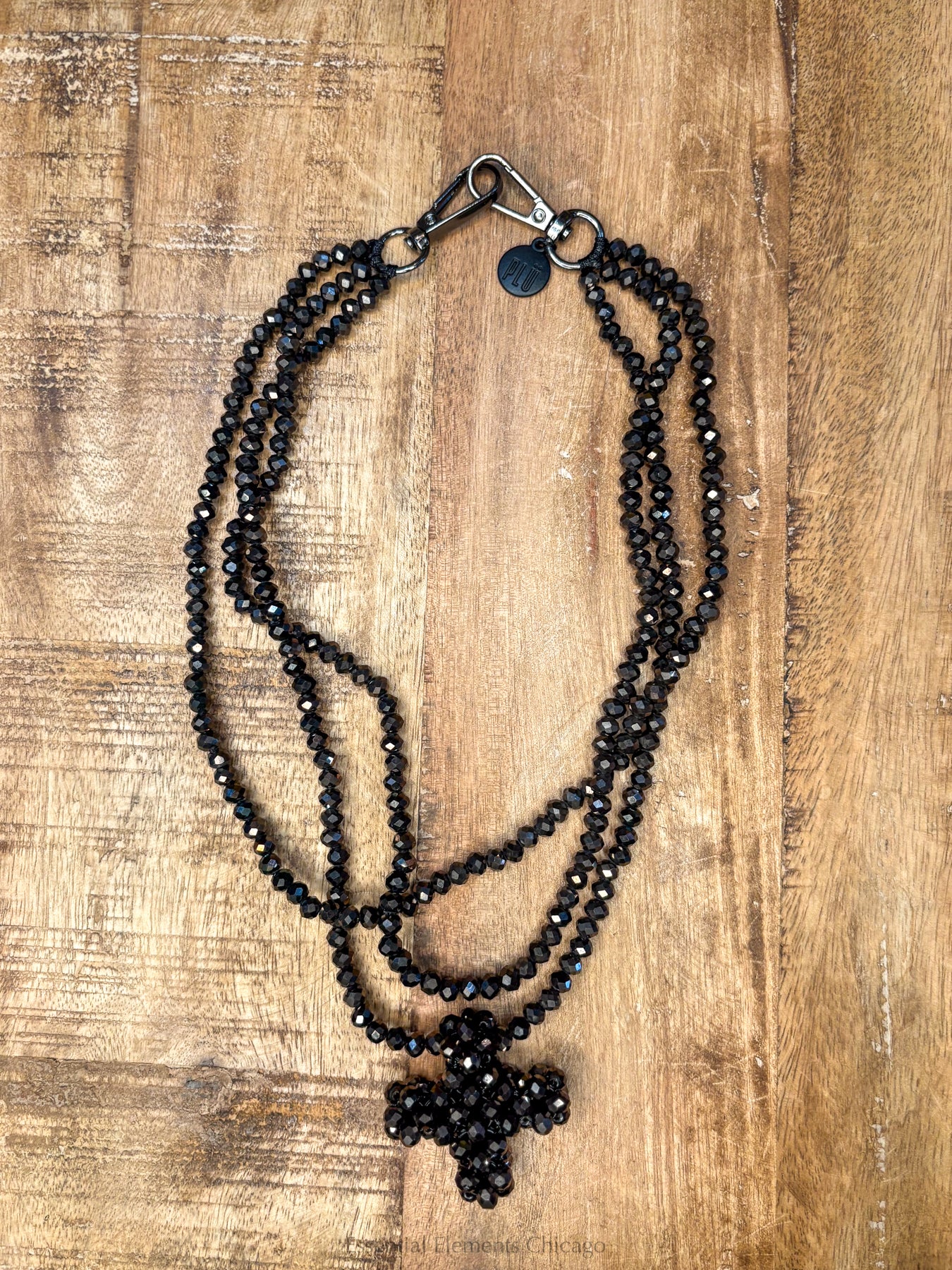 Pluslavie A Chain Necklace - Chocolate & Black - Essential Elements Chicago